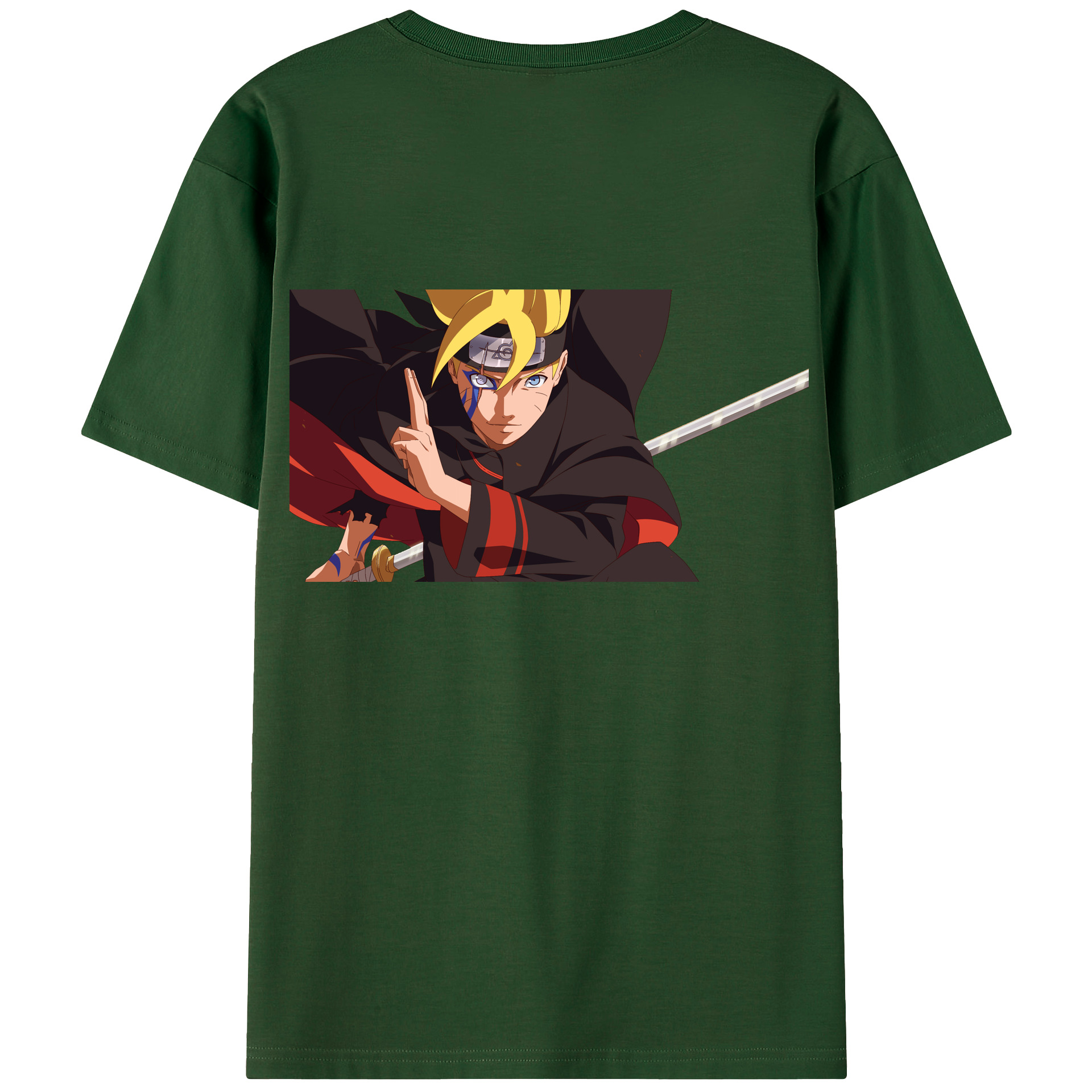 （画像用） NARUTO -ナルト- うずまき ボルト Uzumaki Boruto 綿100％半袖Tシャツ（背面プリント）
